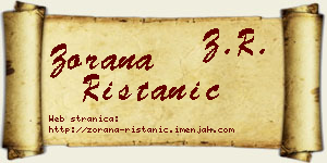 Zorana Ristanić vizit kartica
